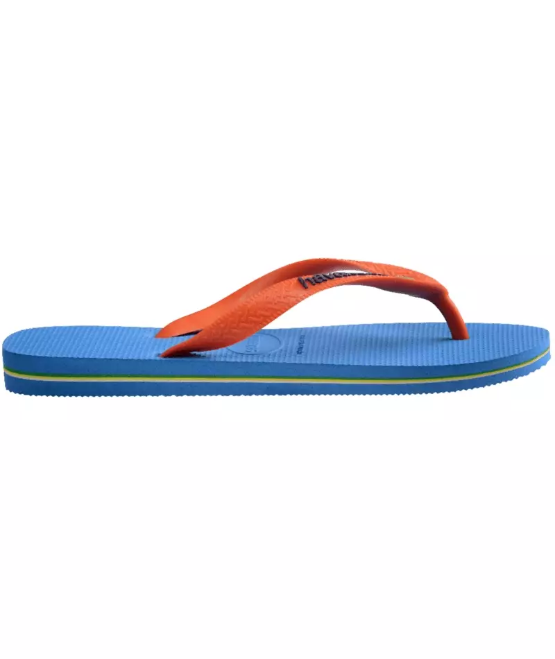 Havaianas 2609 Brasil Logo Blue/Orange - Sandal Pria