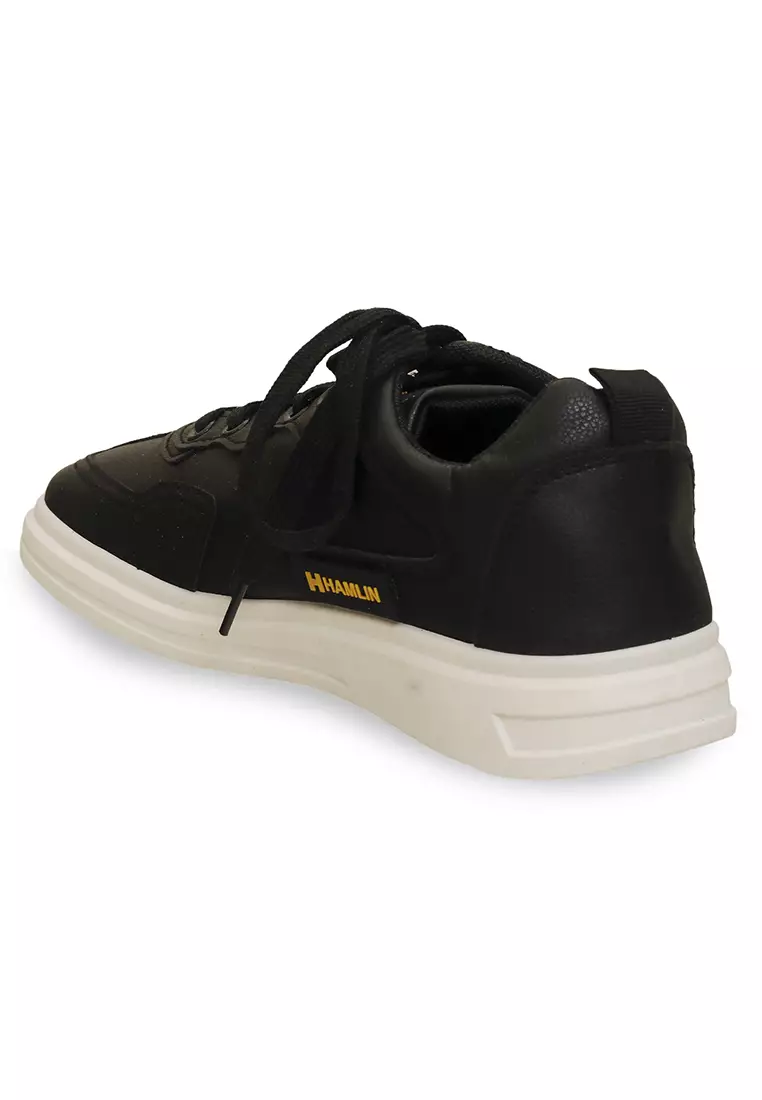 Anando Sepatu Sneakers Pria Desain Elegan Casual Shoes Ringan Material Leather ORIGINAL - Black