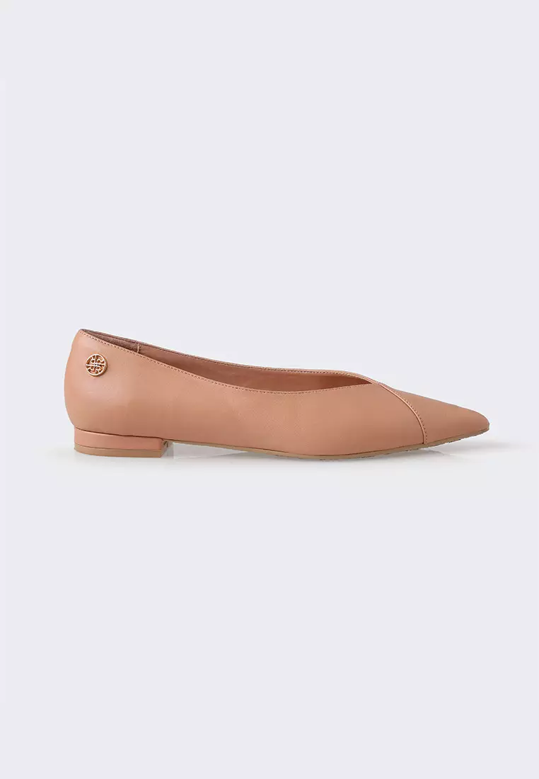 Ria Miranda Dusty Pink Mina Pointed Shoes