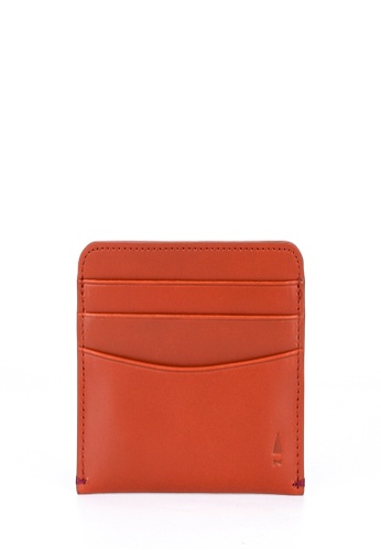 Gnome and Bow orange Gulliver Slim Cash Card Holder Wallet (RFID Waxed Leather) EC597AC3AD6294GS_1