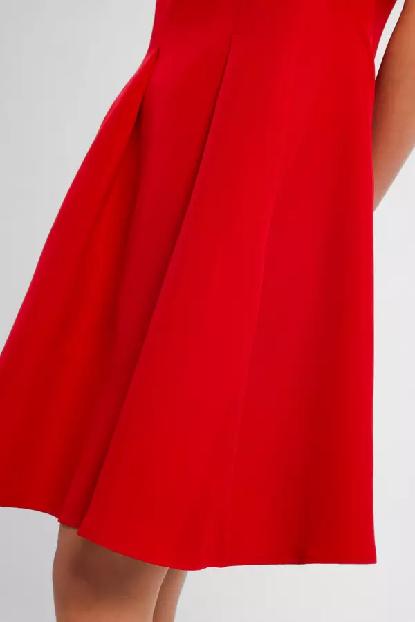 Minimal x Marsha Aruan - Dingga - Fit & Flare Dress - Red Warna Red