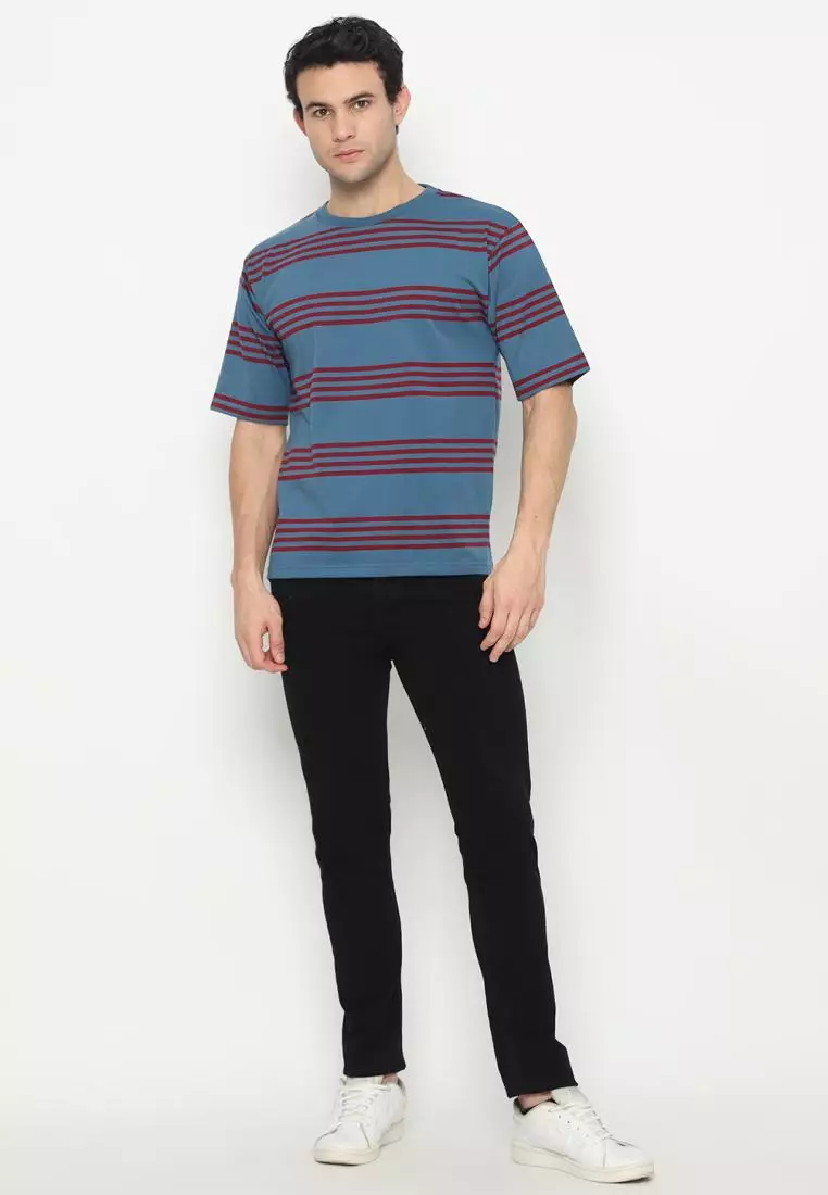 MATSUDA Kaos Oversize 20s Stripe Heavyweight T shirt Nankoku