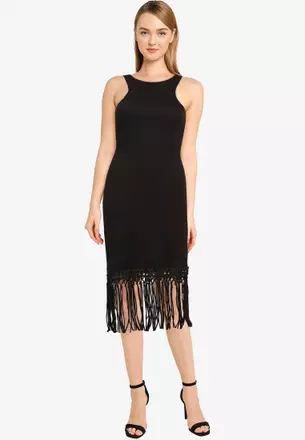 french connection bodycon dress black Ptd Velvet Side Tuck Bodycon With 3/4 Sleeve Green Multi main image 0