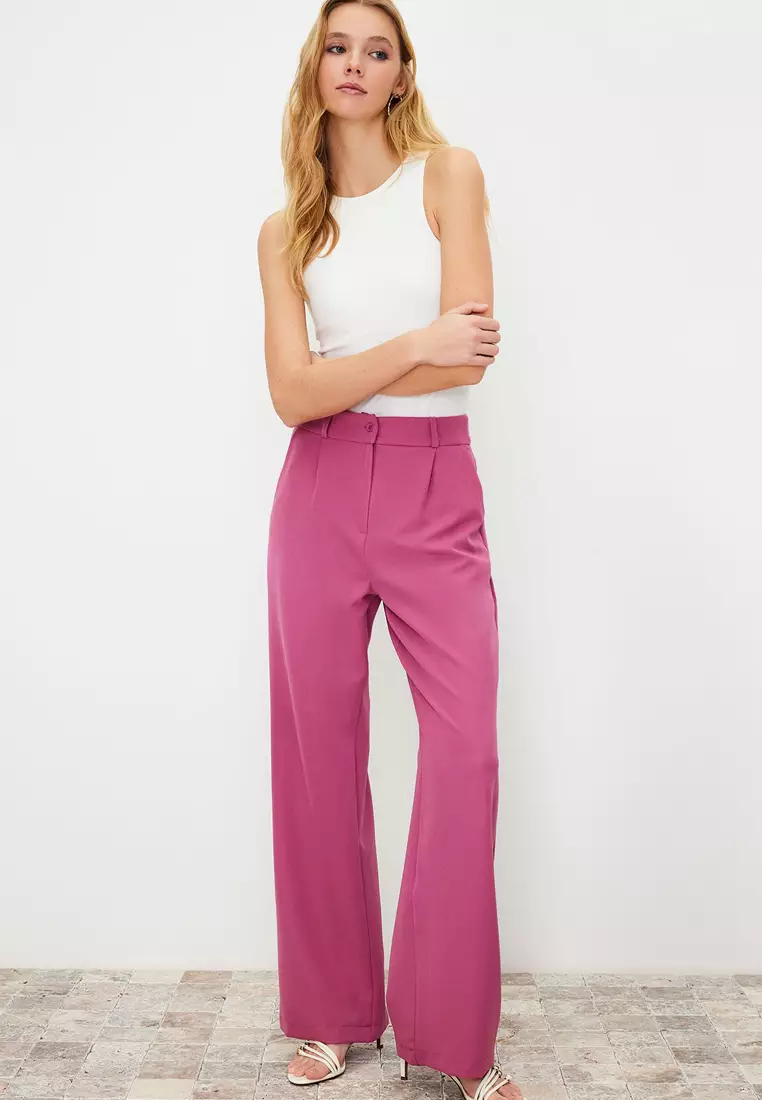 High Waist Pleated Trousers