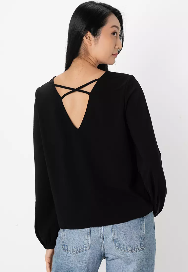 Thea Long Sleeves V-Neck Top