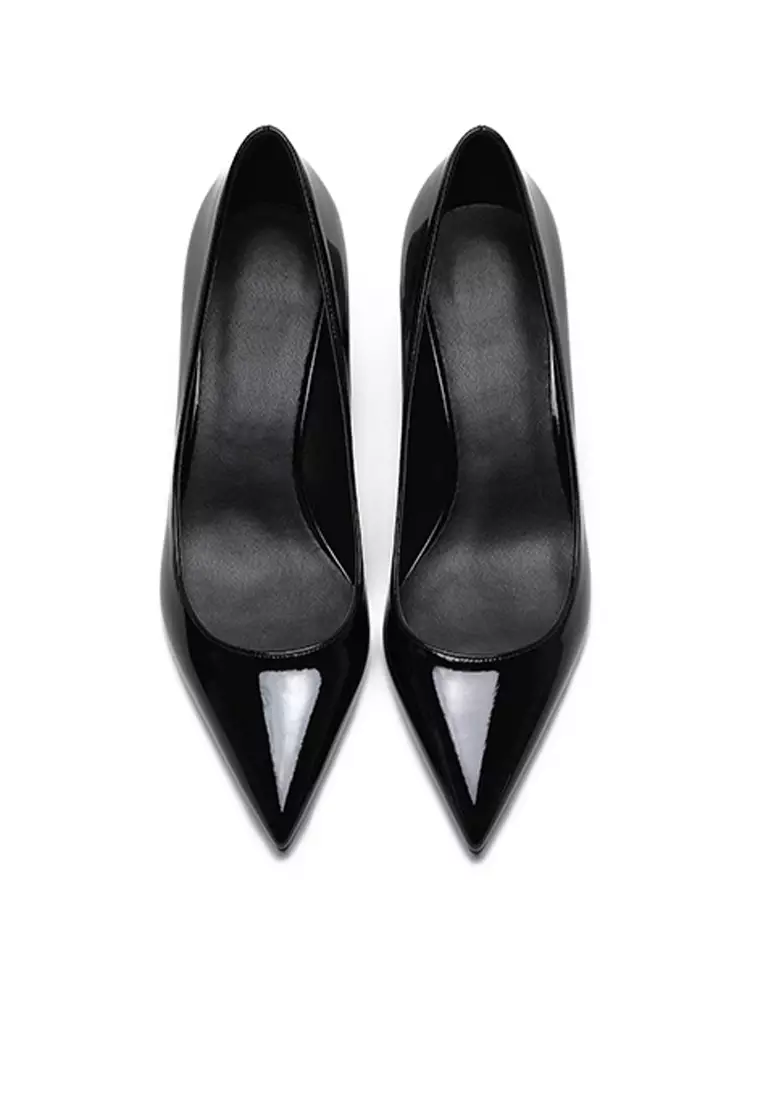 3CM Patent Pointed Kitten Heels Pumps HZL130