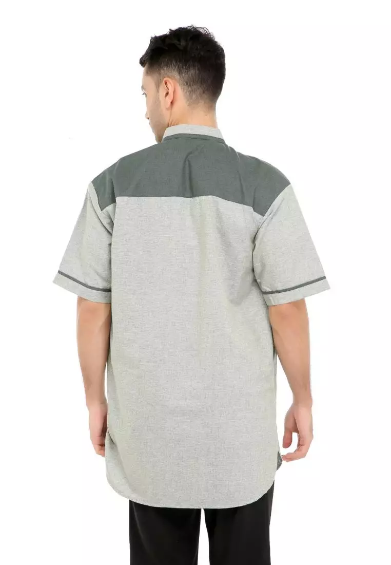 Baju Koko Gamis Muslim Pria Fawwaz - Mint