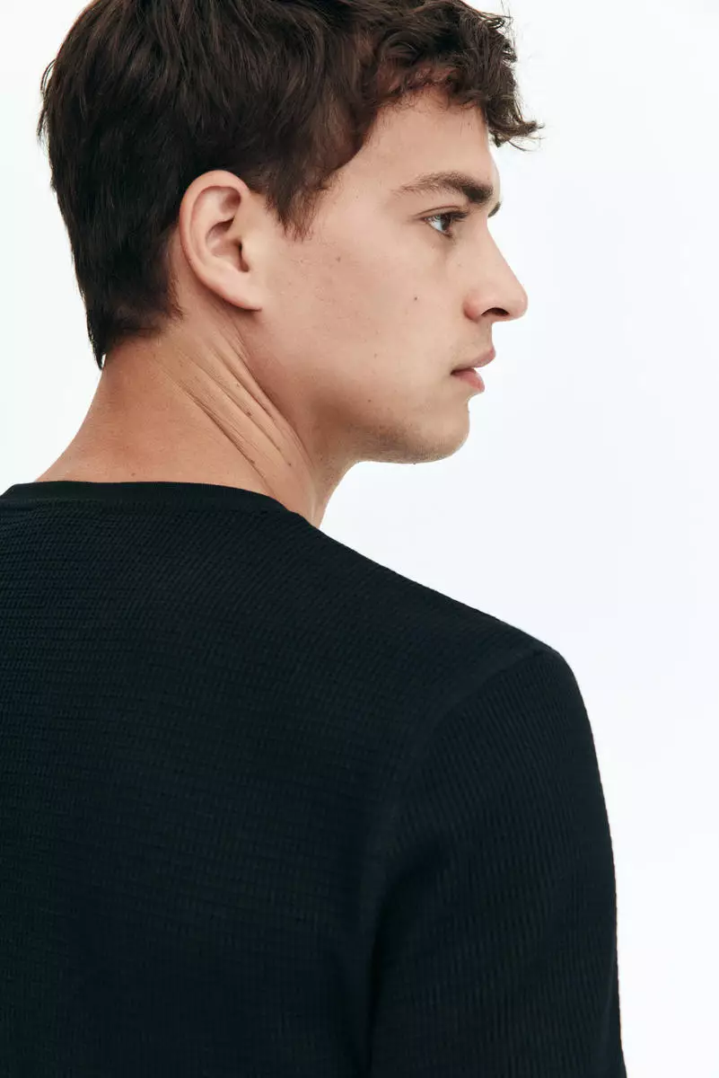 Slim Fit Waffled jersey top