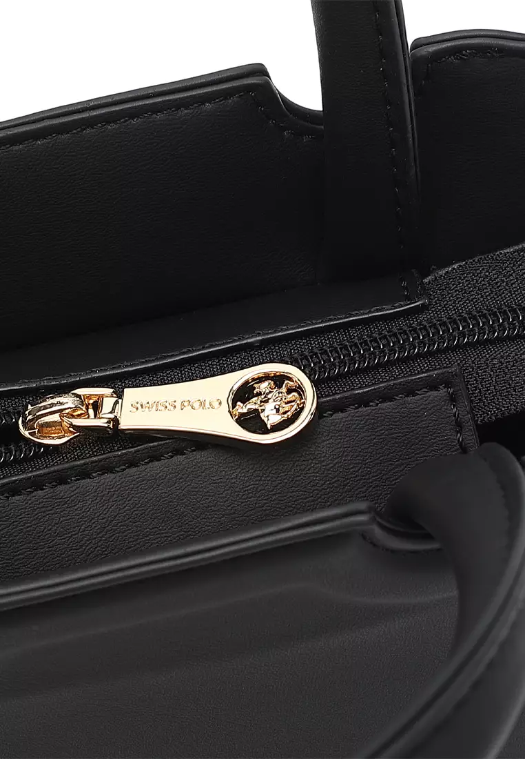 Women's Top Handle Bag / Sling Bag / Crossbody Bag - Black