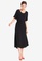 XAFITI black Short Sleeves Solid Dress B6FBAAA57A98F5GS_1