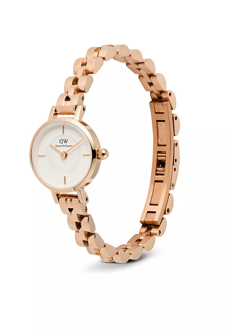 Petite Mini Arch 3-Link White Rose Gold Women Watch stainless steel watch DW Official Authentic Original