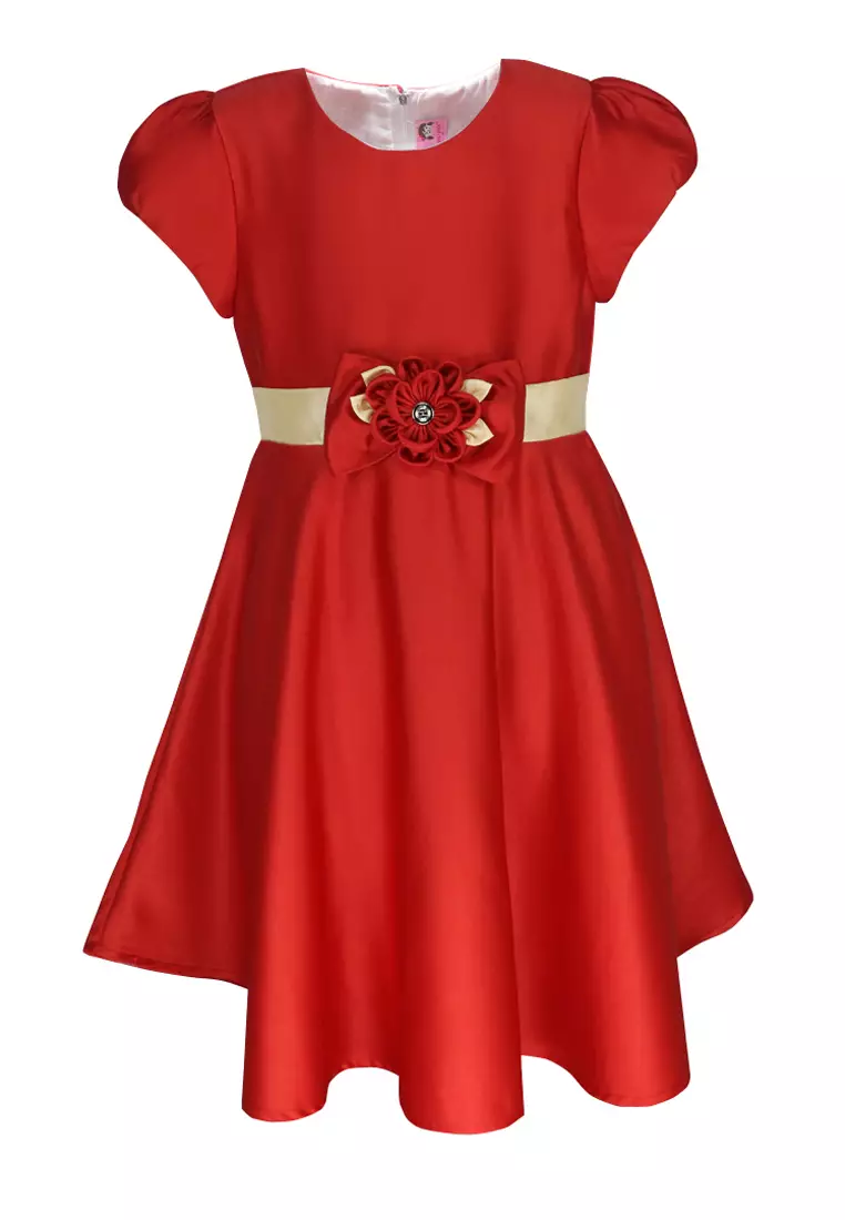 Two Mix Baju Anak Perempuan Bahan Satin - Dres Anak Perempuan Fashion Usia 1-12 Tahun 4242