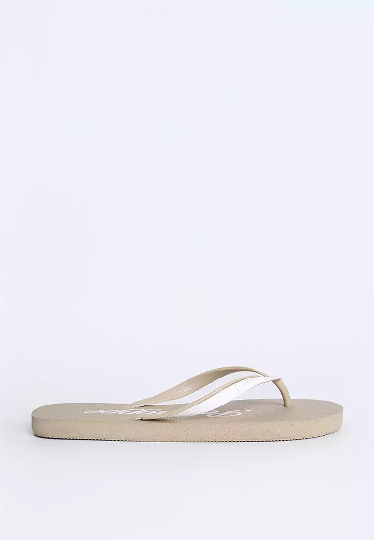 Women's All Rubber Two Tone Flip Flops