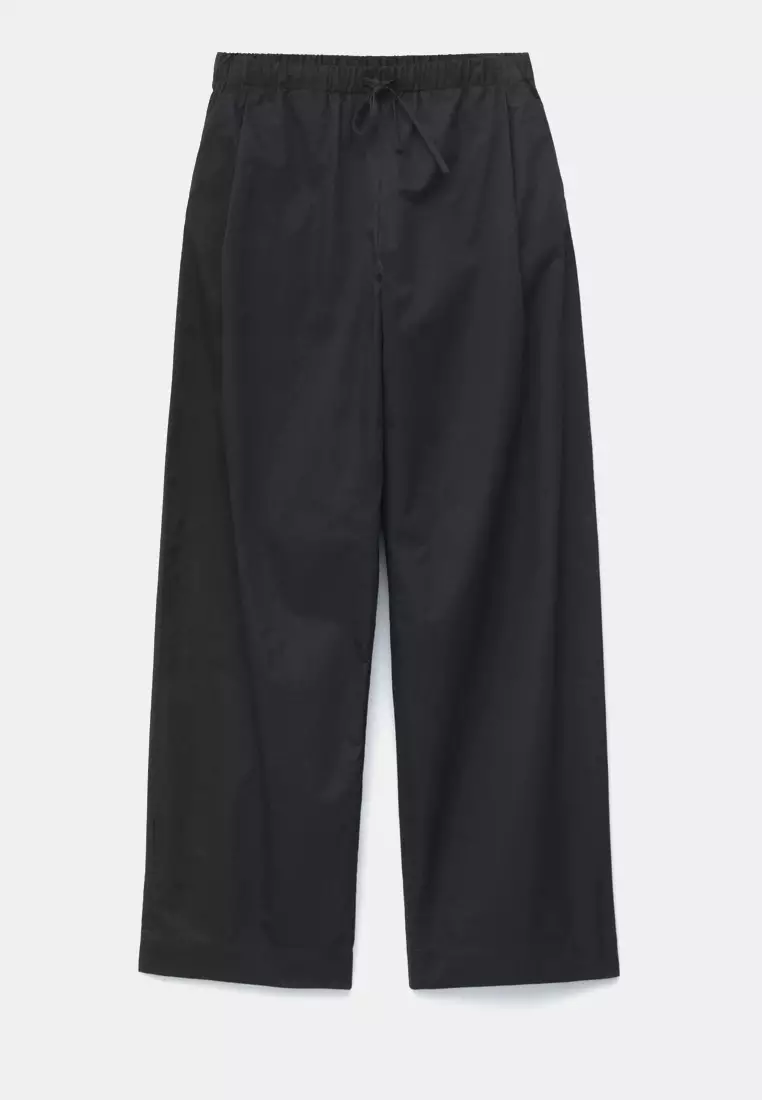Cotton Twill Drawstring Trousers