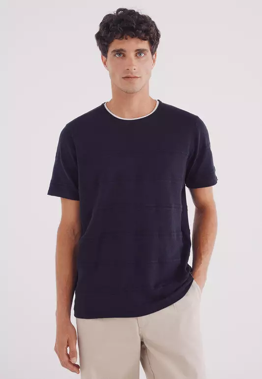 Short Sleeve Textured Jumper