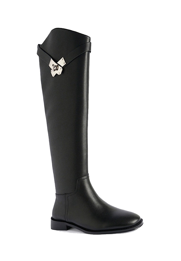 VANSA Slim Round Toe Microfiber Leather Knight Boots VSW-B819
