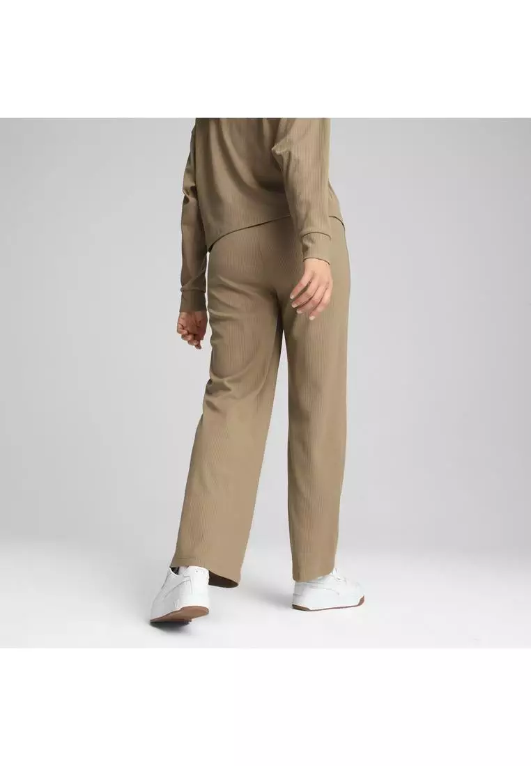 Essentials Elevated 女子高腰針織長褲