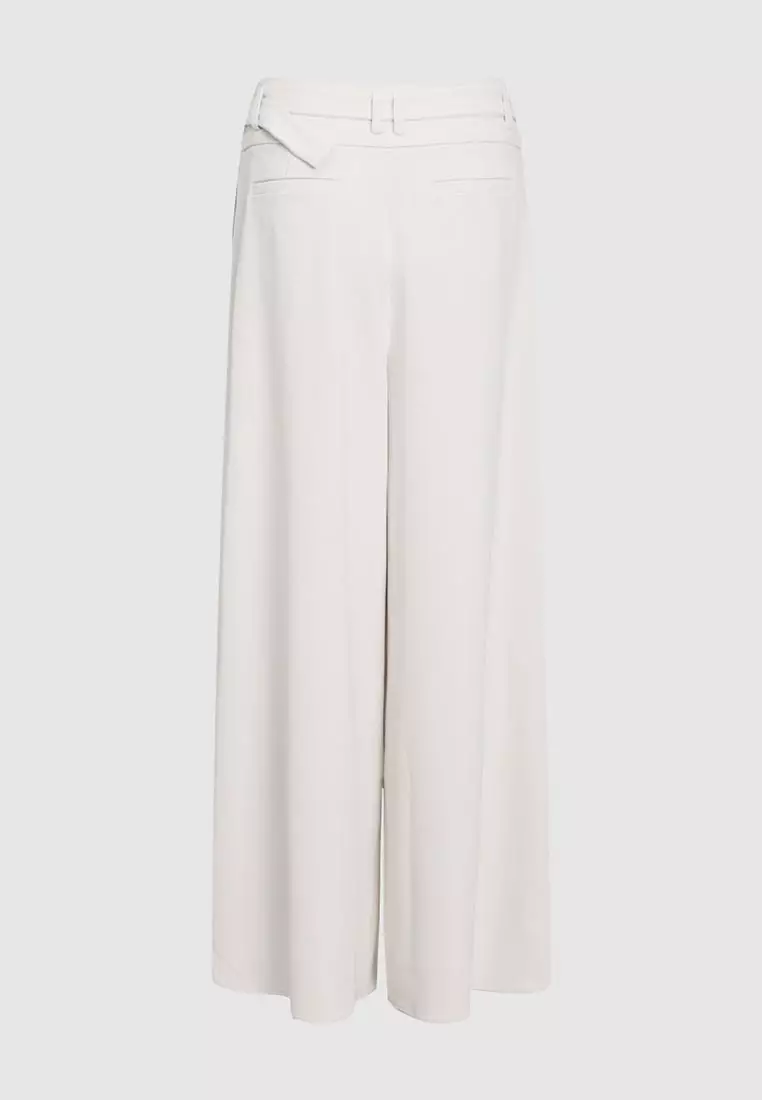 Woven Long Wide-Leg Pants