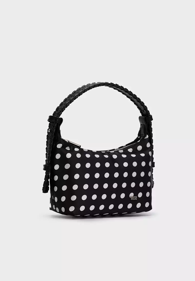 ADJUSTABLE STRAP TOTE BAG WITH WOVEN HANDLE