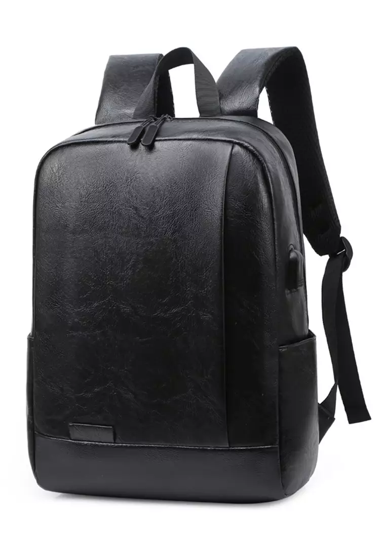 Buy Jackbox Korean Fashion Black Leather Ipad Laptop Bag with USB ...