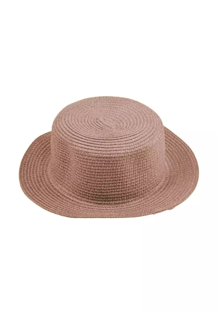 Ignacio Topi Pantai Wanita Panama Summer Sun Beach Straw Hat Vintage Design ORIGINAL - Coffee