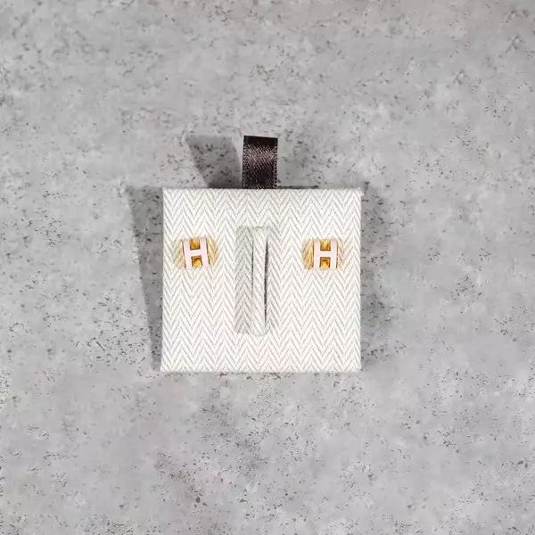 Anting HERMES MINI POP H PINK EARINGS 100% ORIGINAL - OS