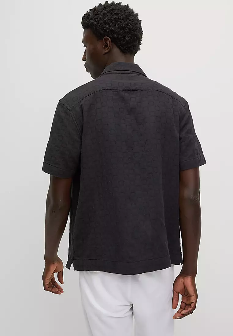 Easy Iron Pure Cotton Textured Shirt