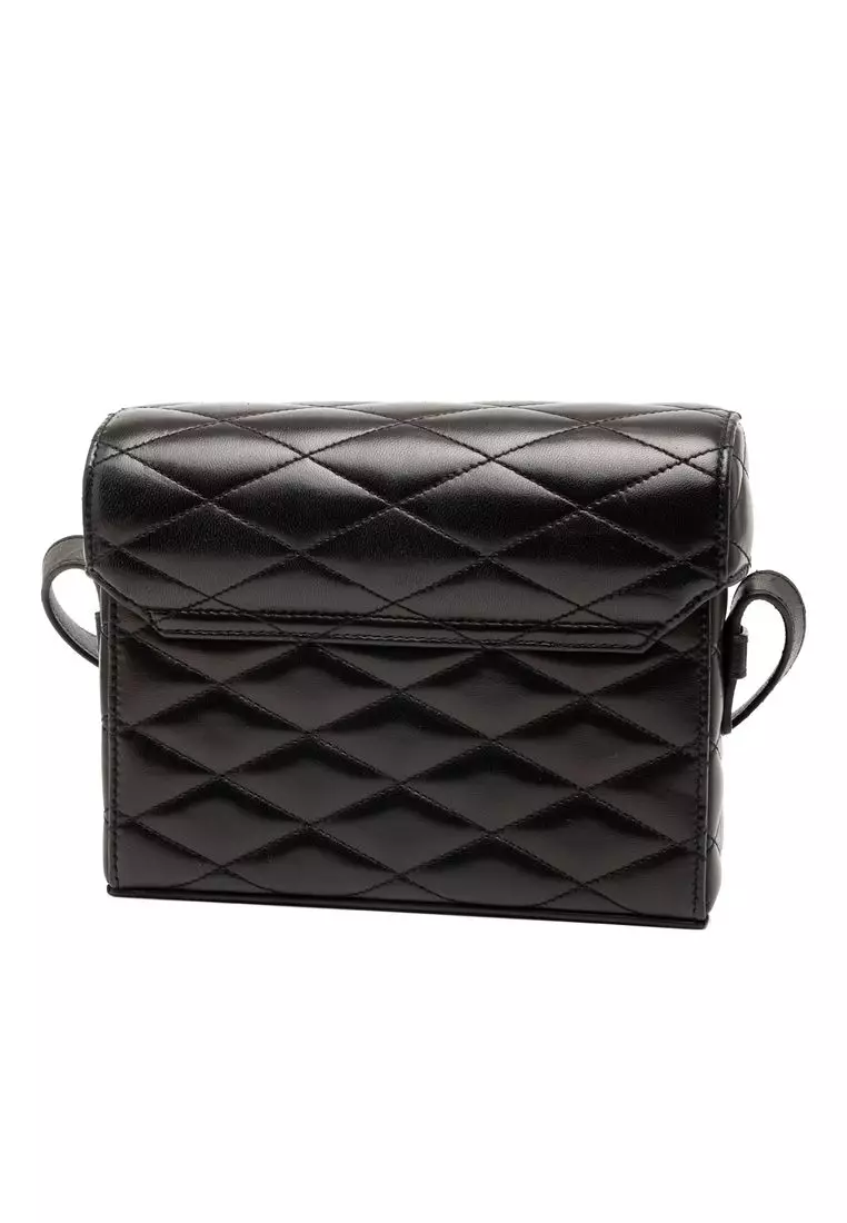Pre-Loved Saint Laurent Quilted Lambskin Monogram June Box Bag