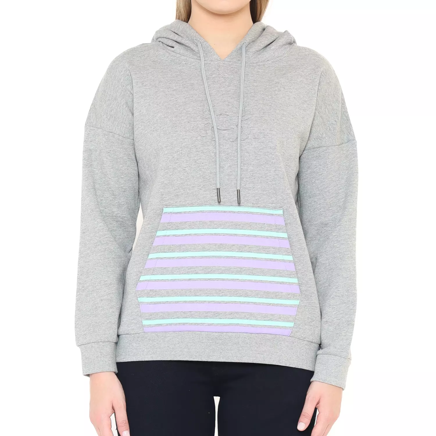 Spyderbilt Sweater Wanita Abu-Abu Cheers Crop Planet Surf