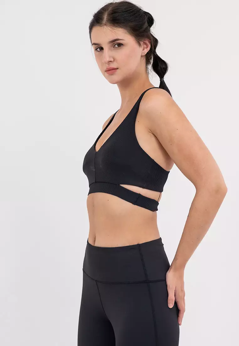 Zenvy Rib Light-Support Padded Sports Bra