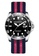 EGLANTINE black and red and silver EGLANTINE® Diver's Watch, Steel Case, Black Dial and Turning Bezel, Quartz Movement, Black & Red NATO Strap 8A9DBAC9C7FDC0GS_1