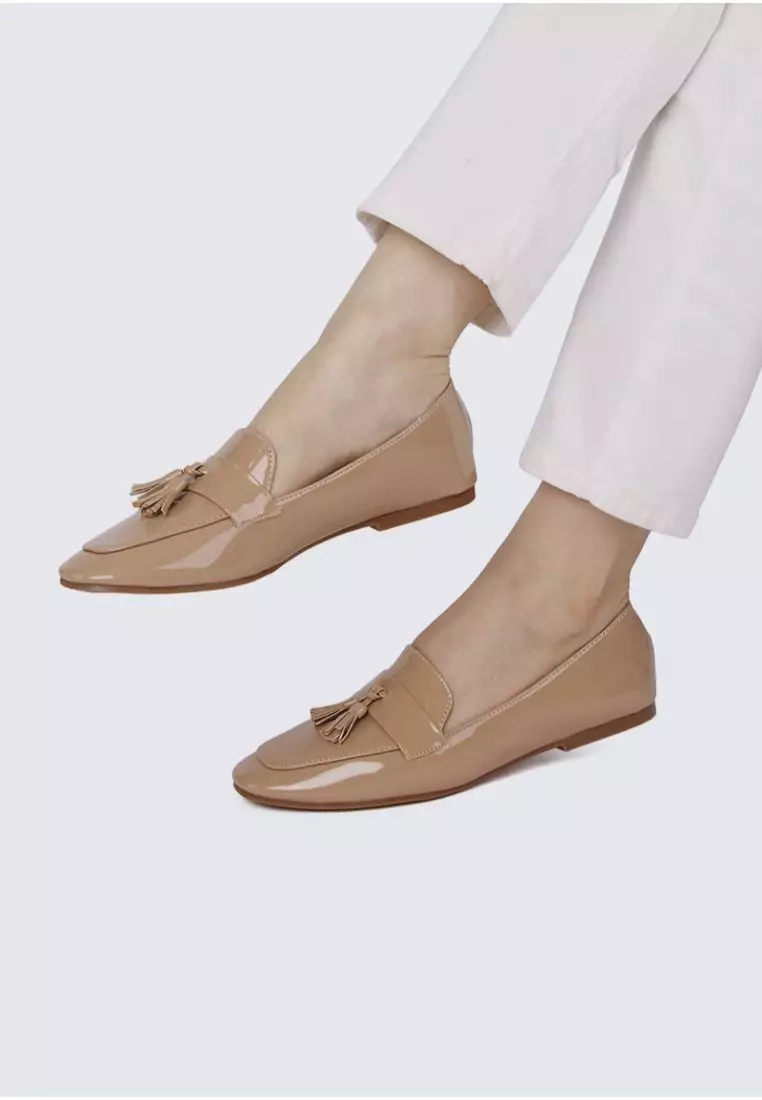 Ada Comfy Loafers In Nude