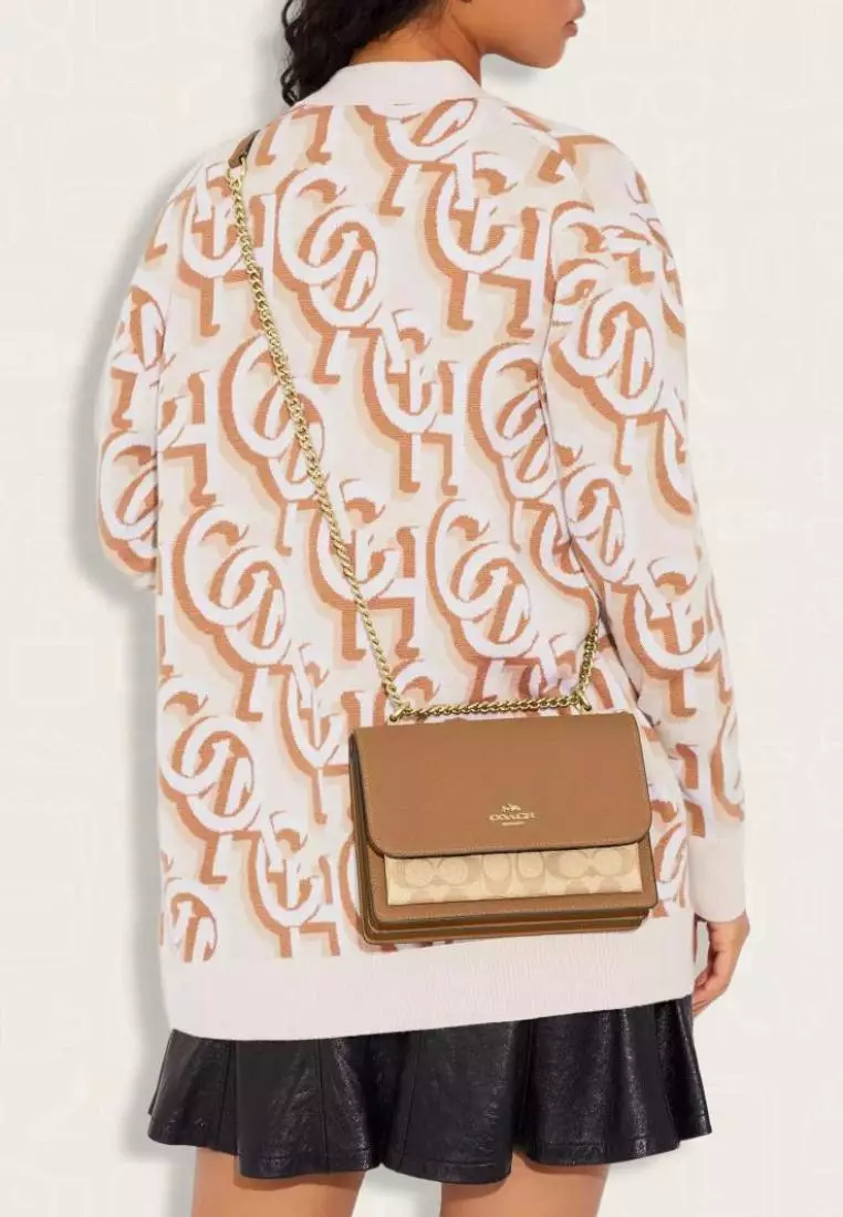 Coach Klare Crossbody In Signature Canvas Light Saddle