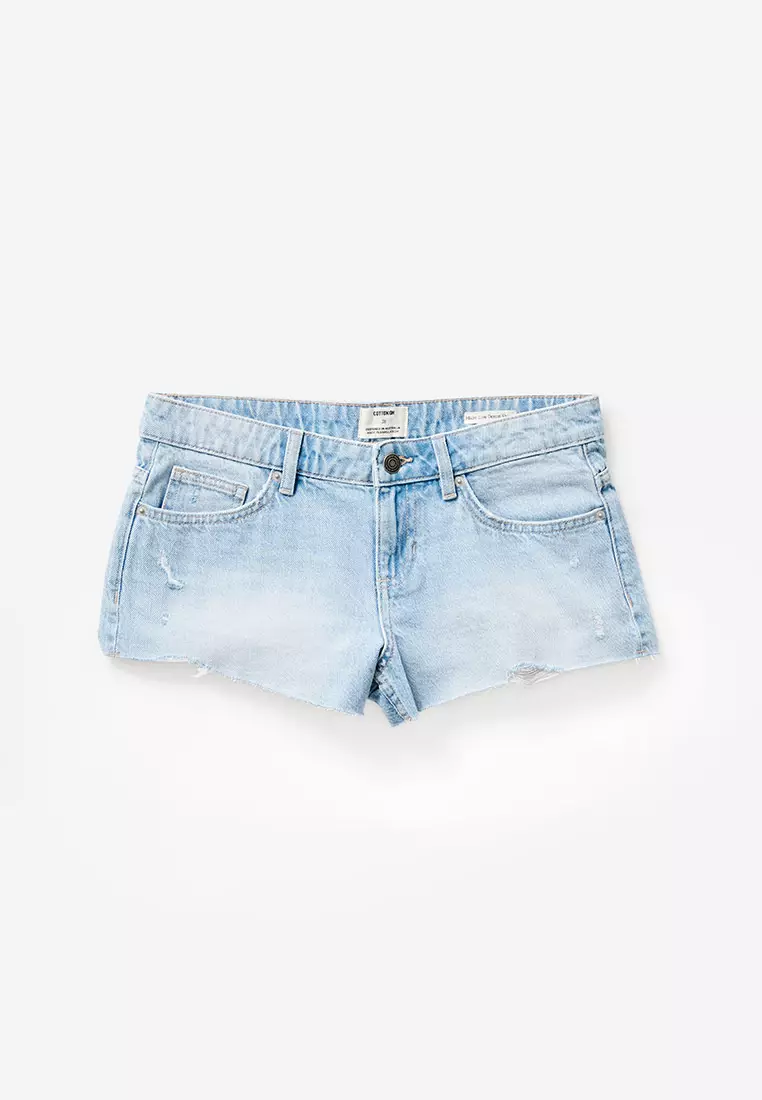 Micro Low Denim Shorts