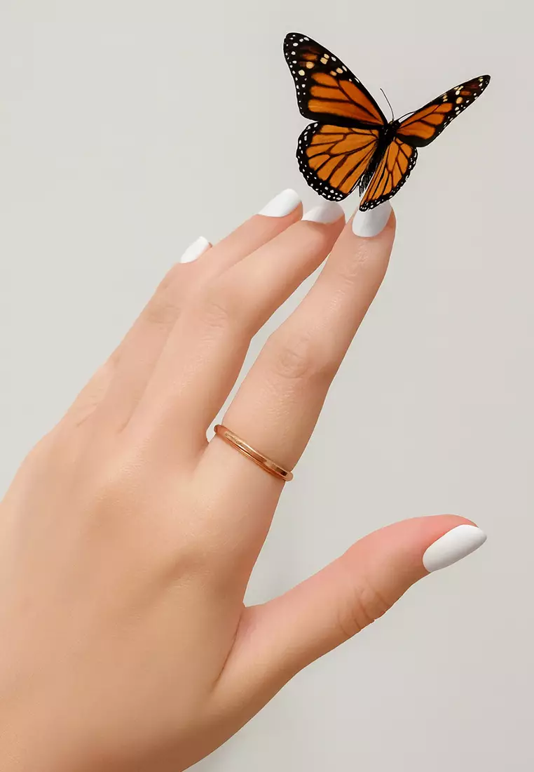 Camille Minimal Stacker Ring in Rose Gold