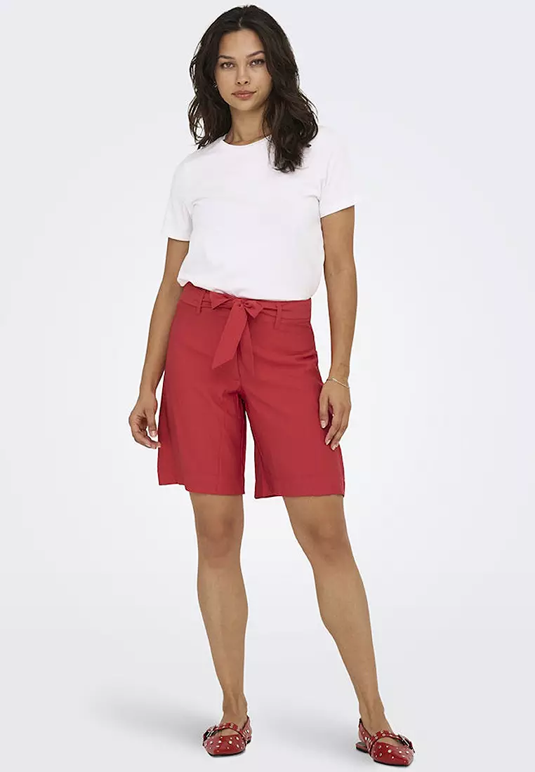 High Waist Bermuda Shorts