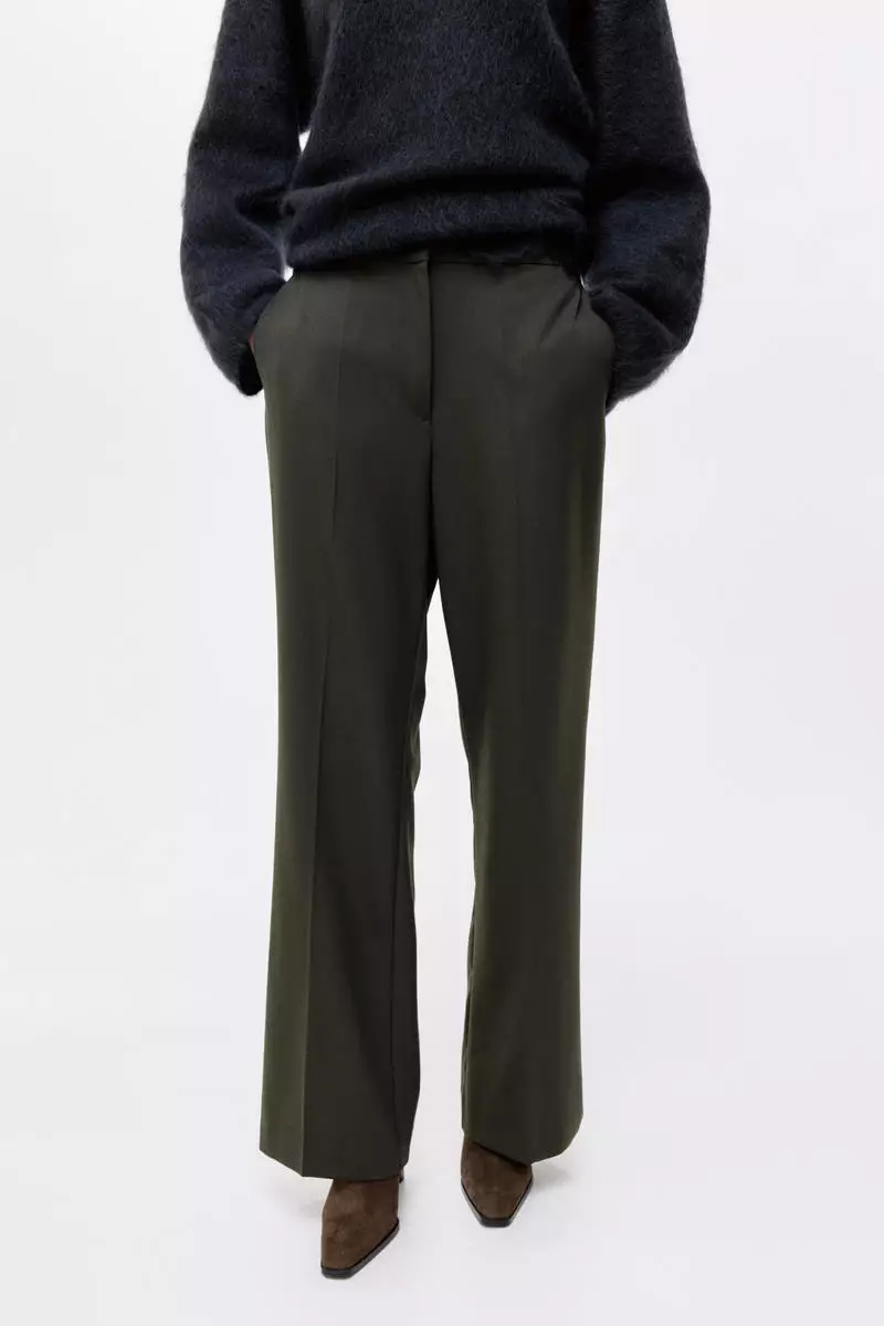 Straight crease-leg trousers