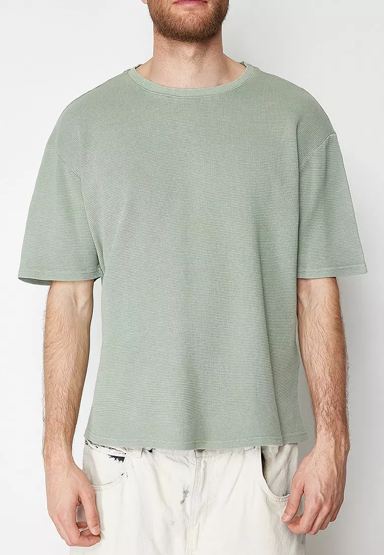 Buy Trendyol Waffle T-Shirt 2025 Online | ZALORA