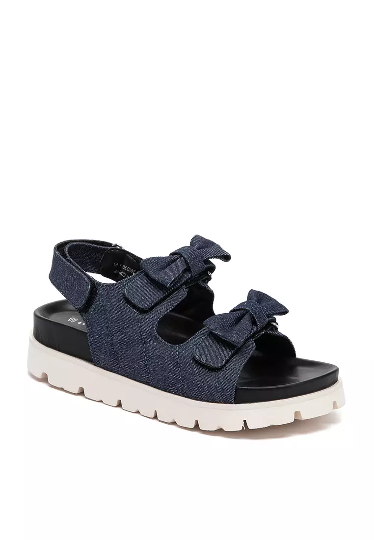4CM Double Bowknot Strap Comfortable Flat Shoes TH723-3