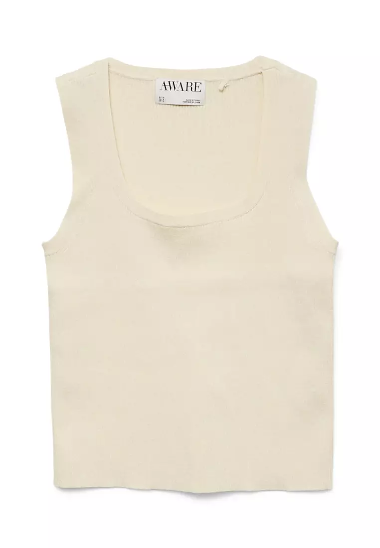 Sleeveless Square Neck Top