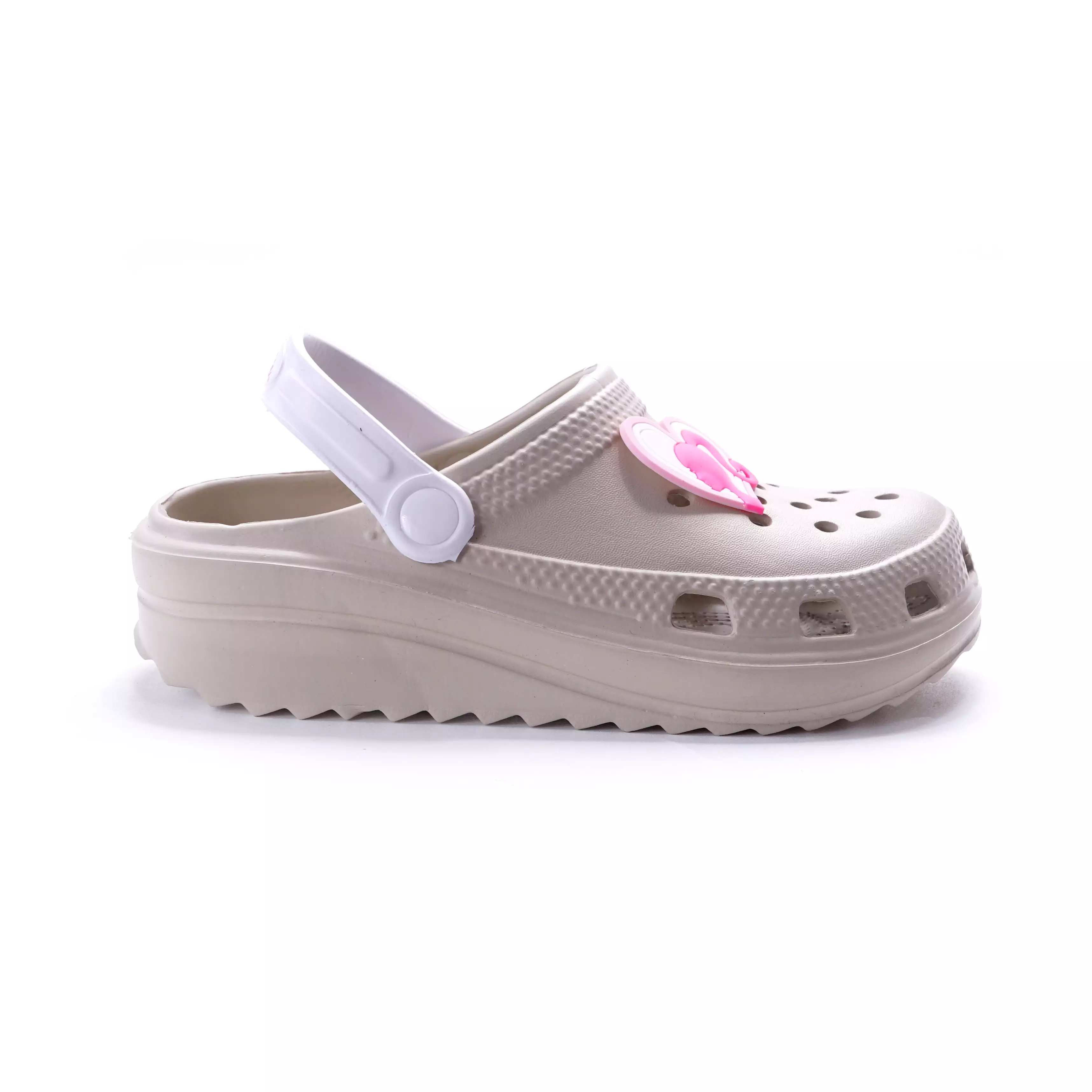 BARBIE - SANDAL WANITA KIDS full karet CH430044WT ABU PEYOTE/PUTIH