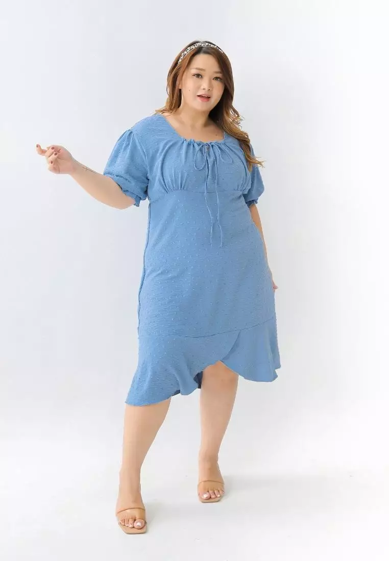 Plus Size Dress Clarissa Light Blue