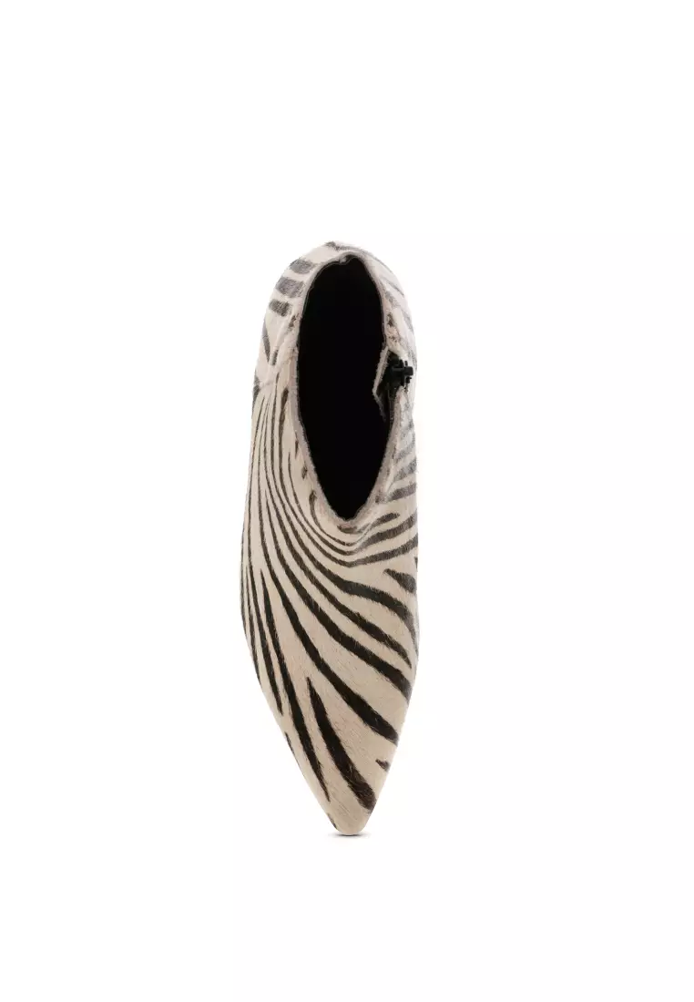 Zebra Print Ankle Boots