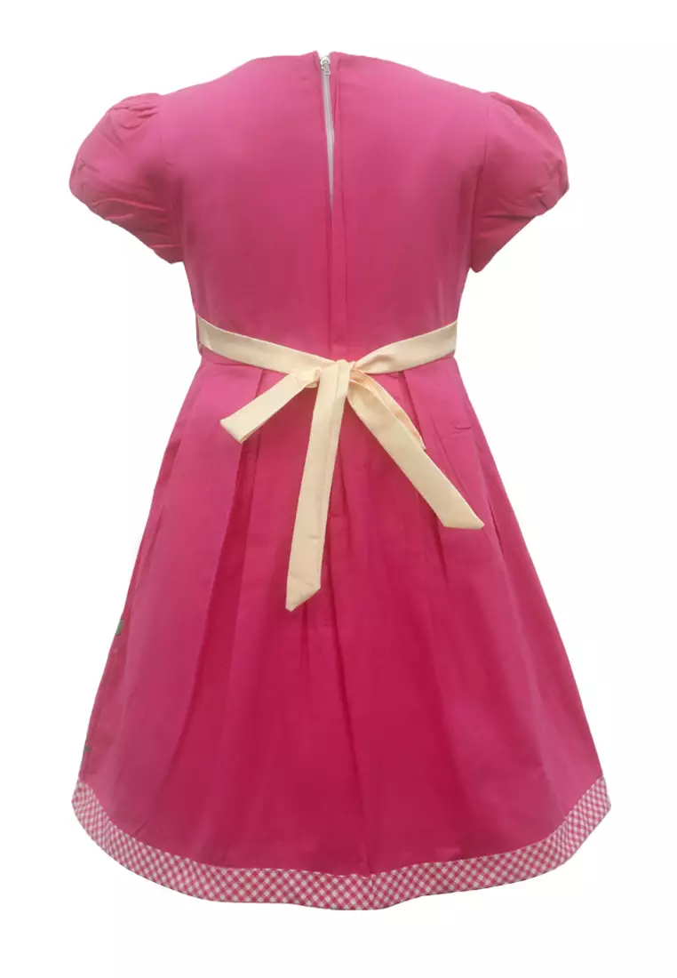 Two Mix Dress Anak Perempuan Bahan Katun Usia 1-12 Tahun 4222