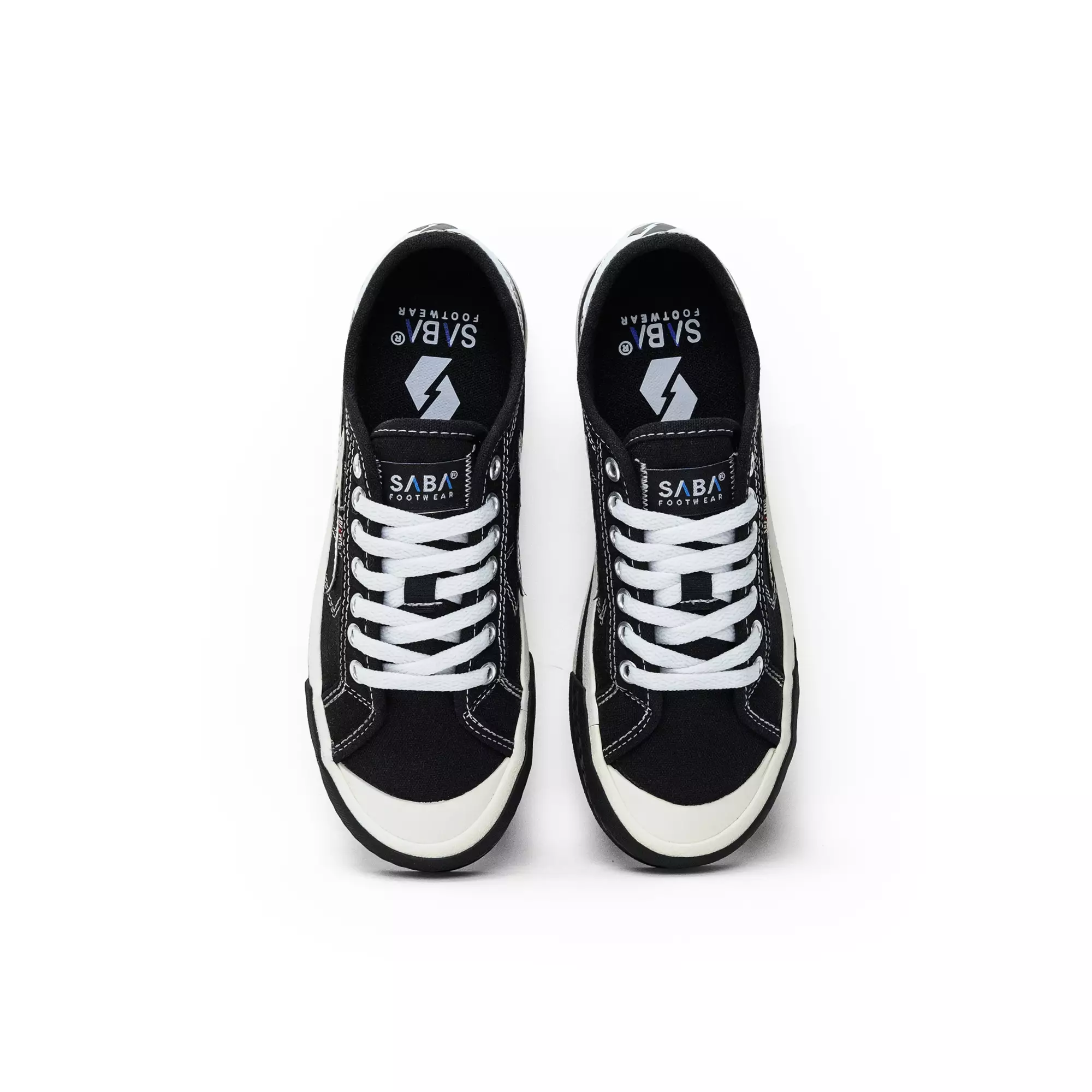 SABA Titan Low PRO Ice Black White - Sepatu Sneakers Casual Pria Wanita