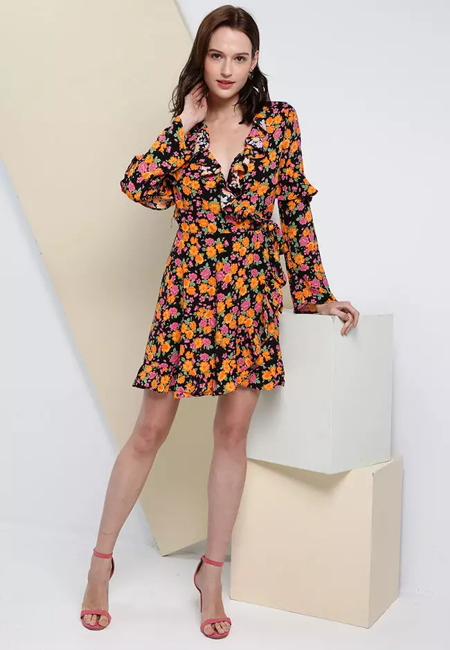 Topshop wrap mini dress hotsell