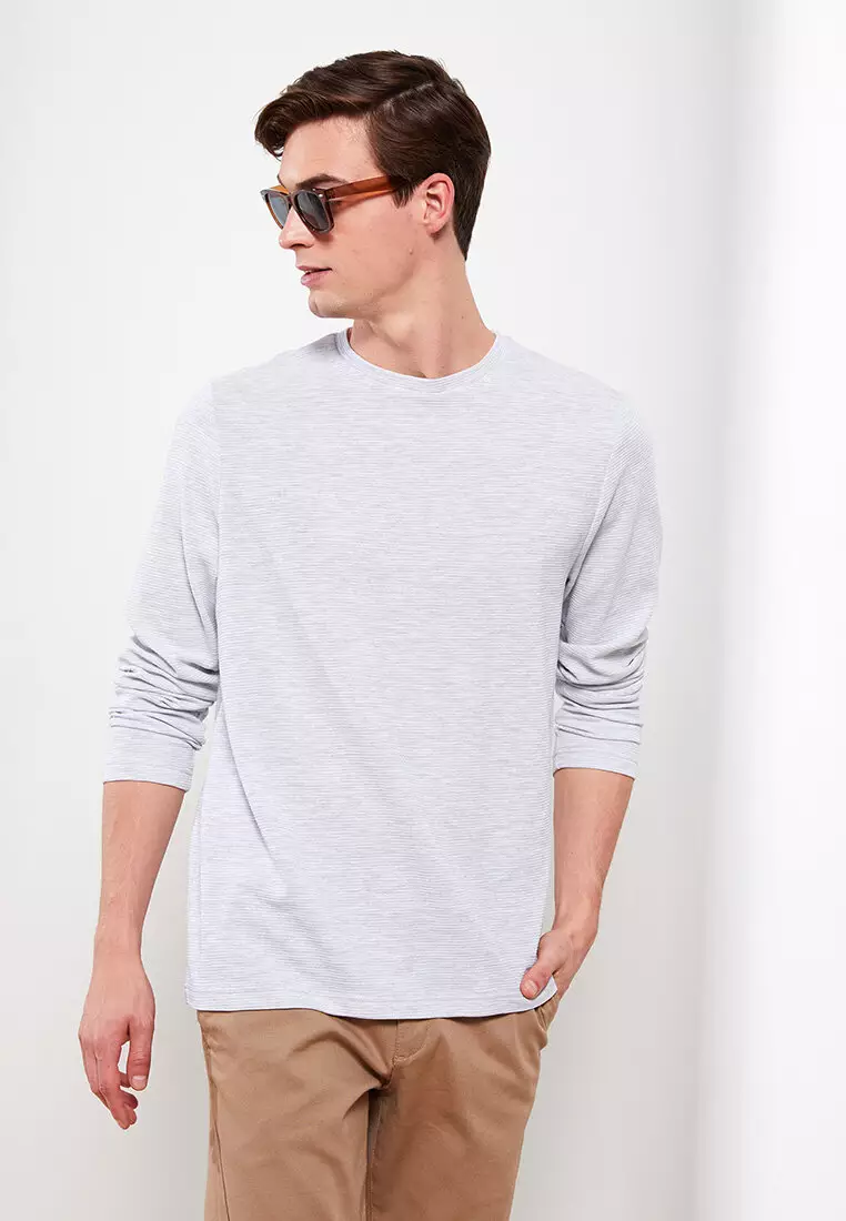 Old Navy Men's Soft-Washed Crew-Neck Long-Sleeve Tee Light, 55% OFF