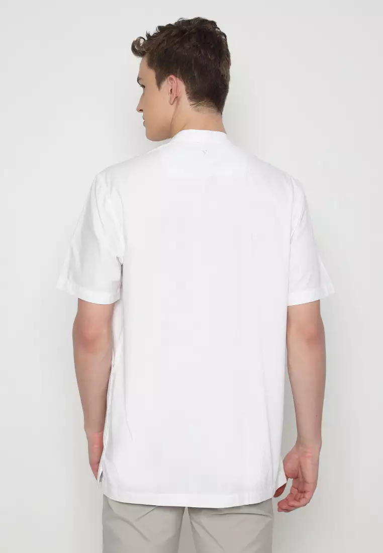 JOBB Aqeel Baju Koko Pria Lengan Pendek Regular Fit Putih