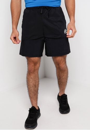 Under Armour black Curry Woven Mix Shorts 057B5AA5C919CEGS_1