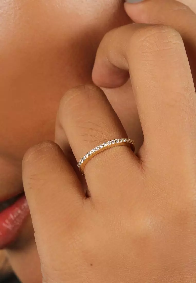 Half Eternity Band 14k Gold